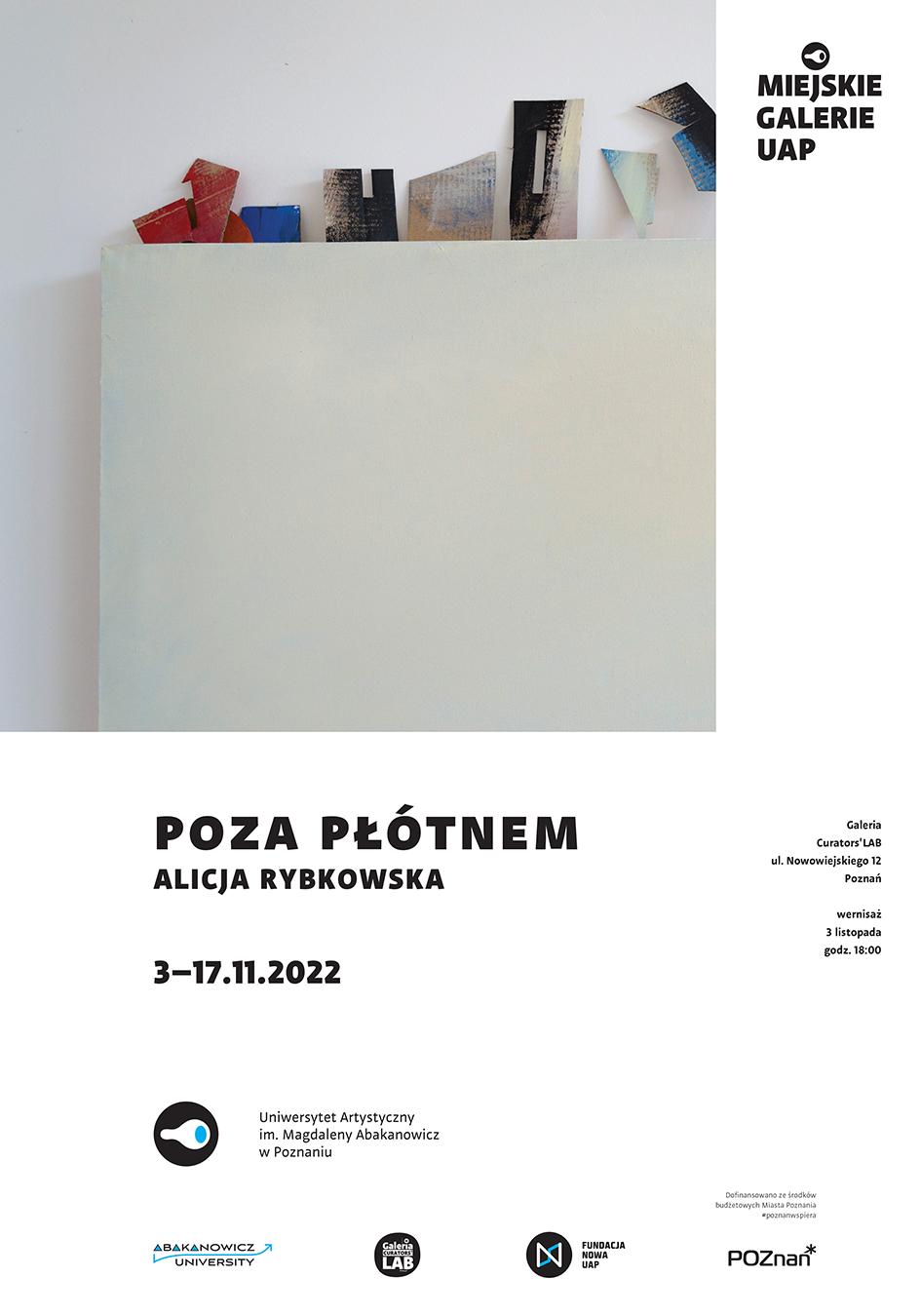 plakat poza płótnem